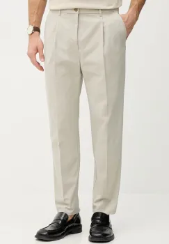 Calvin Klein pantaloni de costum pentru barbati din bumbac cu elastan imagine