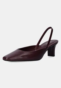 Calvin Klein pantofi de piele HEEL SLING PUMP 50 - LTH imagine