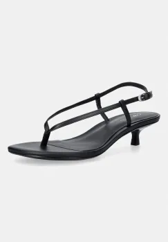 Calvin Klein sandale din piele KITT HEEL SNDL STRAPPY SLING LTH imagine