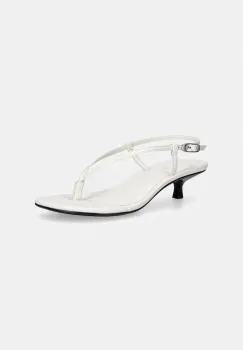 Calvin Klein sandale din piele KITT HEEL SNDL STRAPPY SLING LTH imagine