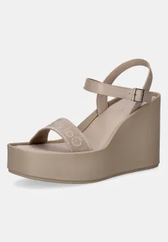 Calvin Klein sandale wedges WEDGE 70 SNDL WEBBING LTH imagine