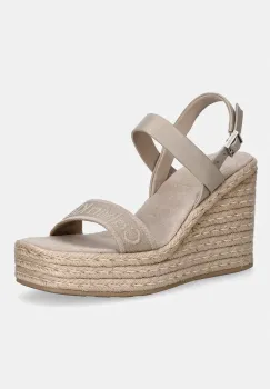 Calvin Klein sandale wedges WEDGE ESPAD 70 WEBBING LTH imagine