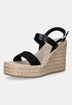 Calvin Klein sandale wedges WEDGE ESPAD 70 WEBBING LTH imagine