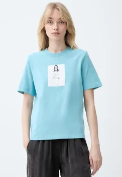 Calvin Klein tricou basic pentru femei, din bumbac imagine