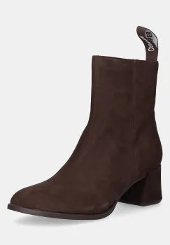 Camper botine din nubuc Kora culoarea maro, cu toc drept, K400798-002 imagine