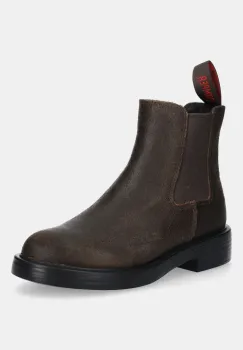 Camper cizme chelsea din nubuc Dean culoarea maro, cu toc plat, K400761-006 imagine