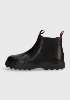 Camper cizme chelsea din piele pentru copii Norte Kids culoarea negru imagine