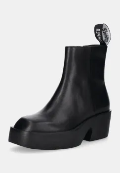 Camper cizme de piele Billie femei, culoarea negru, cu toc plat, K400754-002 imagine