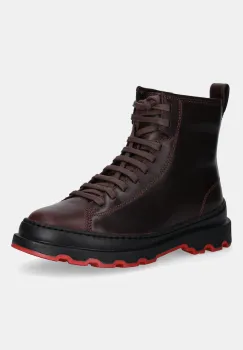 Camper cizme de piele Brutus+ culoarea bordo, cu toc plat, K400816-003 imagine