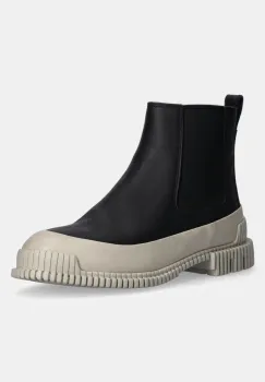 Camper ghete chelsea de piele Pix femei, culoarea negru, cu toc plat, K400304-022 imagine