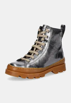 Camper ghete de iarna pentru copii din piele Brutus culoarea argintiu, K900179.020 imagine