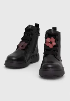 Camper ghete din piele pentru copii TWS Kids culoarea negru imagine