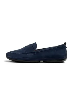 Camper mocasini de piele Right Nina femei, culoarea albastru marin, cu toc plat, K201421-015 imagine