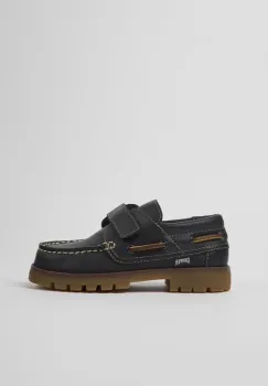 Camper mocasini din piele pentru copii culoarea negru, K800417 imagine