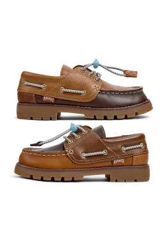 Camper mocasini pentru copii din piele Compas Kids TWS imagine