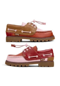Camper mocasini pentru copii din piele Compas Kids TWS imagine