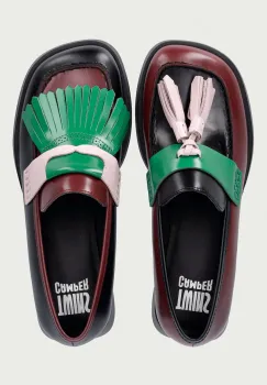 Camper mocasini pentru femei din piele TWS imagine