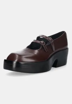 Camper pantofi de piele Billie culoarea bordo, cu toc drept, K201805-001 imagine