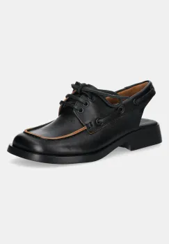 Camper pantofi de piele Dana femei, culoarea negru, cu toc plat, K201742-001 imagine
