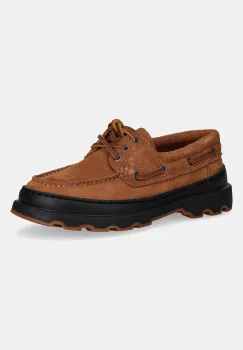 Camper pantofi de piele intoarsa Brutus+ culoarea maro, cu toc plat, K201840-003 imagine