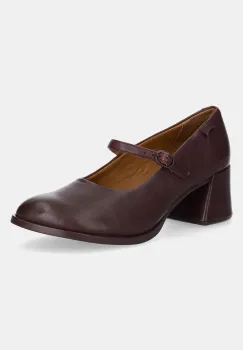 Camper pantofi de piele Kora culoarea bordo, cu toc drept, K201799-003 imagine