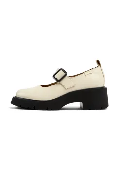 Camper pantofi de piele Milah culoarea alb, cu toc drept, K201681-005 imagine