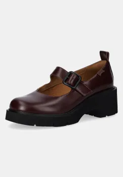Camper pantofi de piele Milah culoarea bordo, cu toc drept, K201681-007 imagine