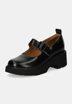 Camper pantofi de piele Milah femei, culoarea negru, cu platforma, K201681-001 imagine
