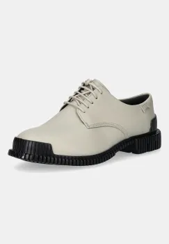 Camper pantofi de piele Pix culoarea bej, cu toc plat, K201851-003 imagine