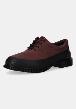 Camper pantofi din nubuc Pix culoarea bordo, cu toc plat, K200687-068 imagine