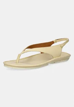 Camper sandale cu toc plat de dama din piele Right Isla imagine