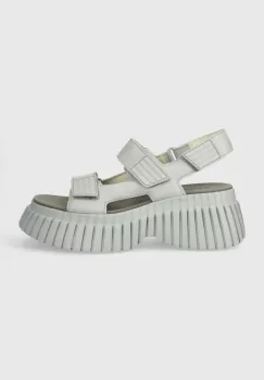 Camper sandale de piele BCN femei, culoarea gri, cu platforma, K201511.004 imagine
