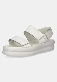Camper sandale de piele Pelotas Flota Up femei, culoarea bej, cu platforma, K201728-001 imagine