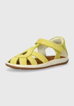 Camper sandale din nabuc pentru copii culoarea galben imagine