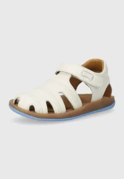 Camper sandale din piele pentru copii culoarea alb imagine