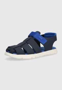 Camper sandale din piele pentru copii culoarea albastru marin imagine
