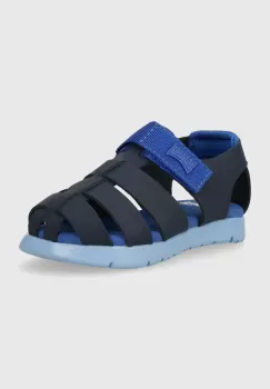 Camper sandale din piele pentru copii culoarea albastru marin imagine