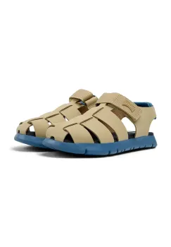 Camper sandale din piele pentru copii culoarea bej imagine
