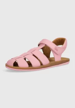 Camper sandale din piele pentru copii culoarea roz imagine