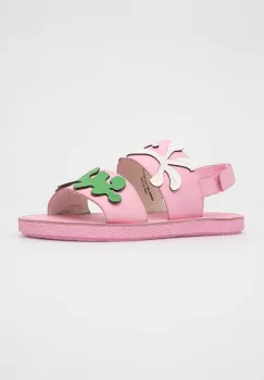 Camper sandale din piele pentru copii culoarea roz imagine