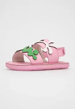 Camper sandale din piele pentru copii culoarea roz imagine