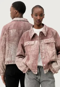 CAMPERLAB geaca din denim culoarea maro, de tranzitie, oversize, AU00021.003 imagine