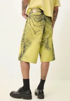 CAMPERLAB pantaloni scurti din bumbac culoarea galben, AU00007.005 imagine