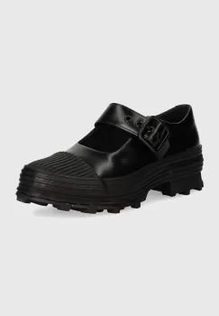 CAMPERLAB pantofi de piele Traktori femei, culoarea negru, cu platforma, A500022-001 imagine