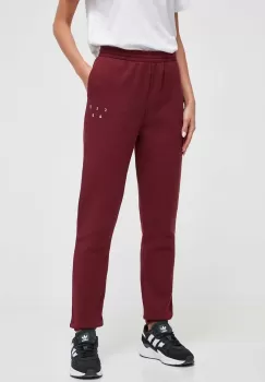 Casall pantaloni de trening culoarea bordo, neted imagine