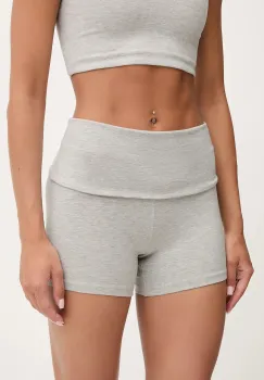 Casall pantaloni scurti de yoga Sublime culoarea gri, melanj, high waist, 25252 imagine