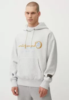 Champion bluza barbati, culoarea gri, cu gluga, cu imprimeu, 219997 imagine