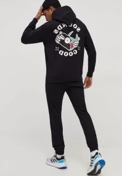 Champion bluza barbati, culoarea negru, cu gluga, cu imprimeu imagine