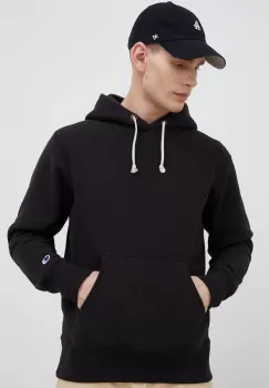 Champion bluza barbati, culoarea negru, cu gluga, melanj imagine