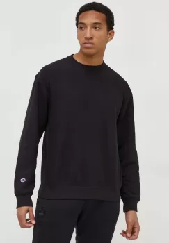 Champion bluza barbati, culoarea negru, neted imagine